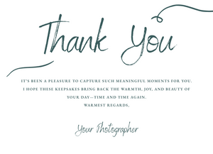 Thank You Card - Dark Green