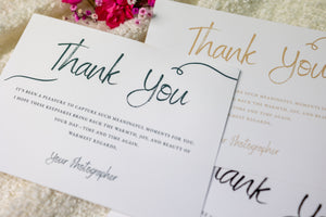 Thank You Card - Dark Green